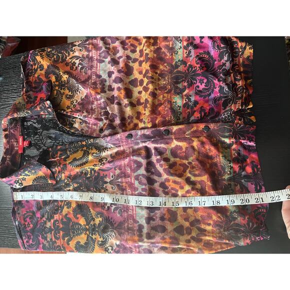 Vintage Y2K Trashy 2000's Mobwife Sheer Leopard Print Blouse - Picture 4 of 8